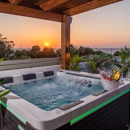 Odyssea Top View & Hot Jacuzzi Front Beach Kremastí Exteriör bild